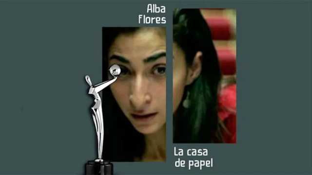 Alba Flores, galardonada por su papel en La casa de papel. (Foto: @PremiosPLATINO/Twitter)