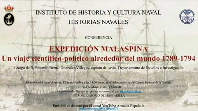 La conferencia se puede seguir también por el canal de Armada española en YouTube.