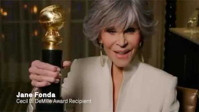 Jane Fonda recibió el premio honorífico a toda su trayectoria en los Globos de Oro. (Foto: Variety/YouTube)